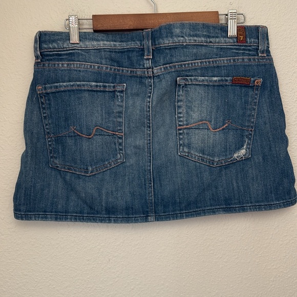 7 for all man kind Mini Flare Skirt - Picture 5 of 8